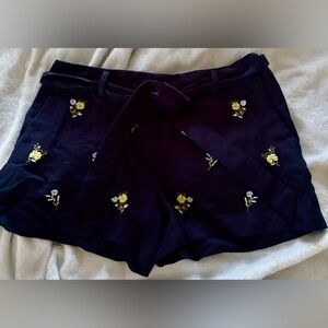 Loft Floral Embroidered Women's Shorts sz 2 NEW!